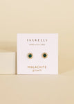 Malachite | Sun Stud Earrings