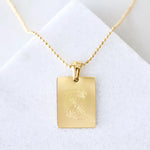 Sun - Stamped Waterproof Necklace | Mesa Blue