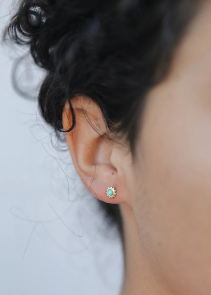 Turquoise | Sun Stud Earrings