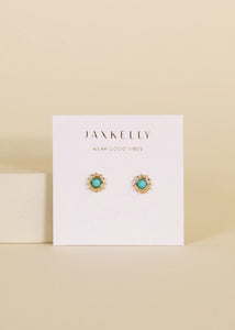 Turquoise | Sun Stud Earrings