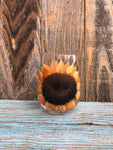 Sunflower | Stemless Hand Painted Wine Glass