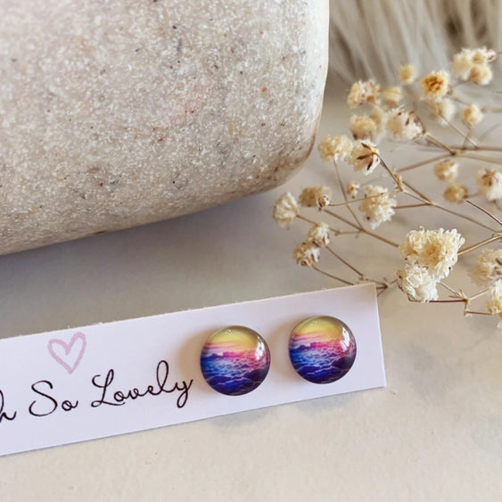 Sunset Cloud | Glass Earrings