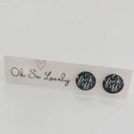 Fuck Off | Swear Word Glass Stud Earrings
