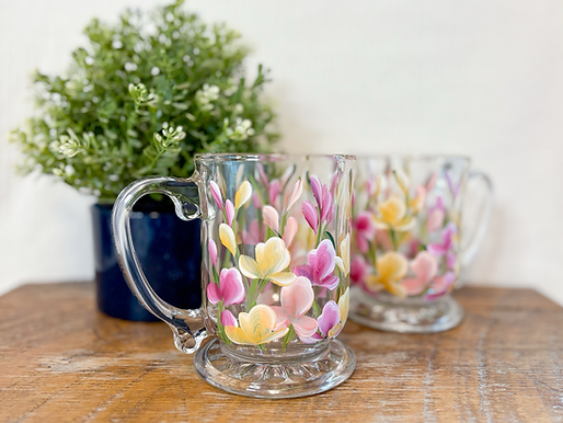 Sweet Peas | Hand Painted Mug
