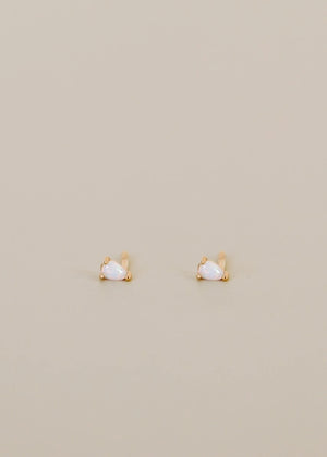 White Opal | Teardrop Earrings