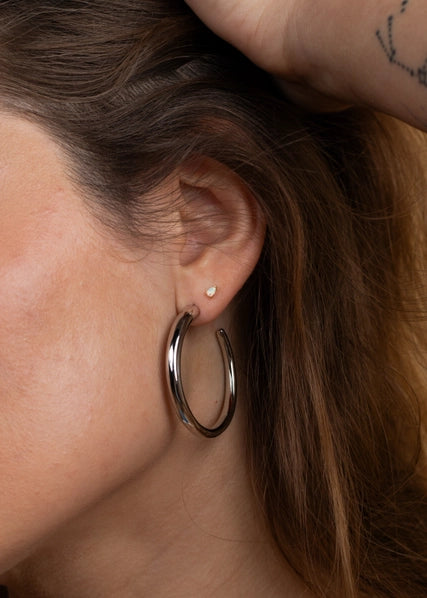 White Opal | Teardrop Earrings