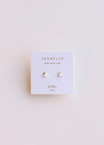 White Opal | Teardrop Earrings