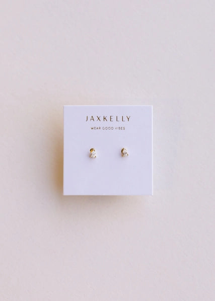 White CZ | Teardrop Earrings