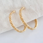 Textured Beads - Hoop Earrings | Mesa Blue