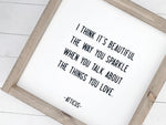 The Things You Love - Wooden Sign | Ashwood Designs