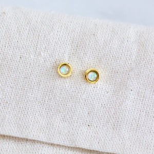 Tiny Opal Earrings | Mesa Blue