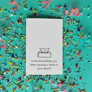 Tissue In Your Sleeve - Greeting Card | Two Brits Print Co