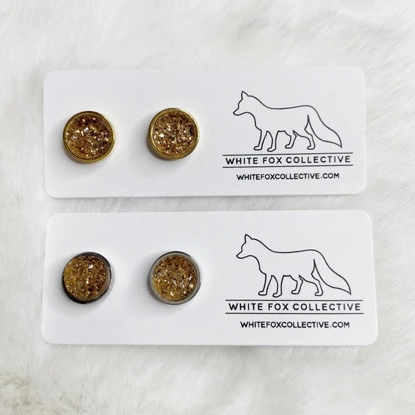 Toasted Marshmallow - Faux Druzy Studs | White Fox Collective
