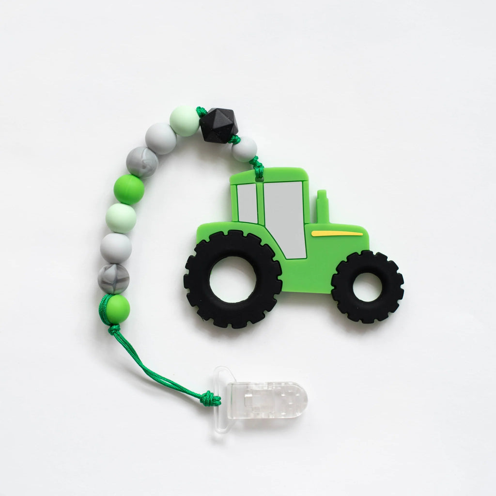 Tractor Teething Clip | Baby Boos Teethers
