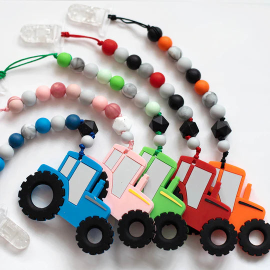 Tractor Teething Clip | Baby Boos Teethers