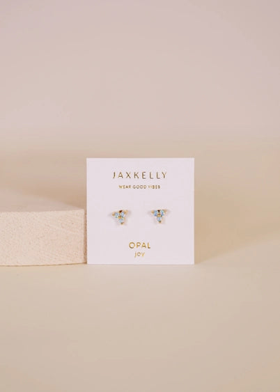 Opal Trio Cluster - Gold Earrings | JaxKelly