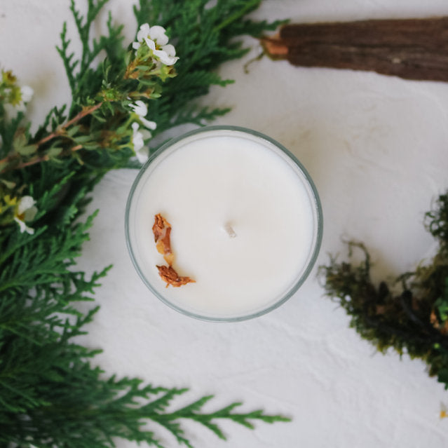 Vanilla Woods - Whiskey Glass Candle | AuraTae