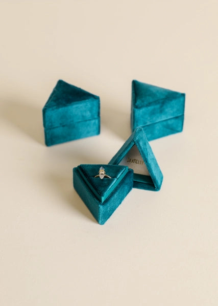 Velvet Jewelry Box - Teal | JaxKelly