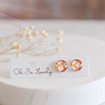 Vintage Florals | Glass Stud Earrings