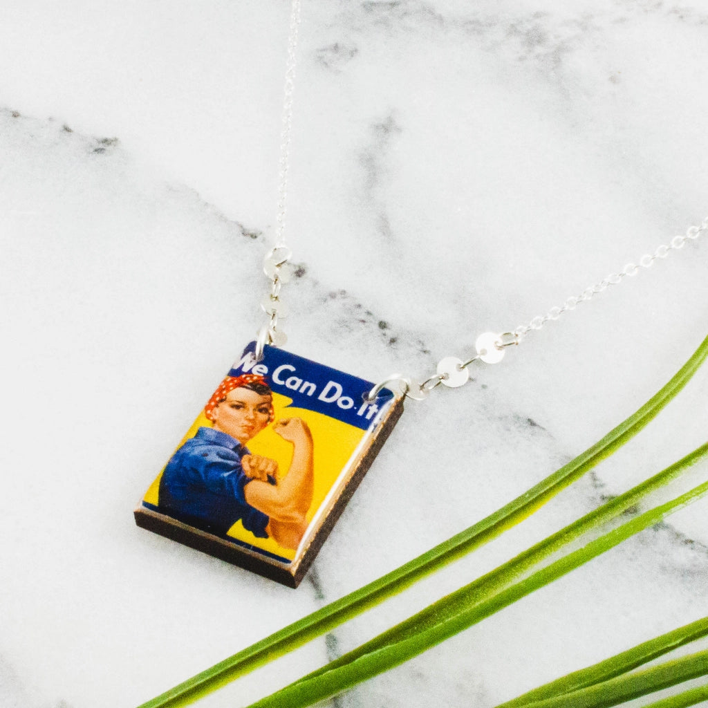 Vintage Rosie the Riveter Necklace
