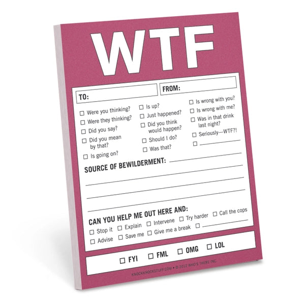 WTF - Nifty Note Pad | Knock Knock