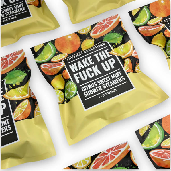 Wake The Fuck Up - Citrus & Mint Scented Shower Steamer | Explicit Essentials