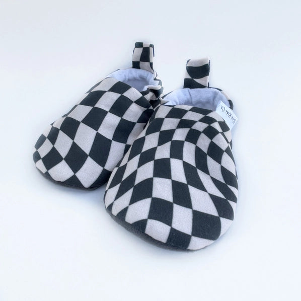 Wavy Checkerboard - Baby Shoes | Gus Kids Co.