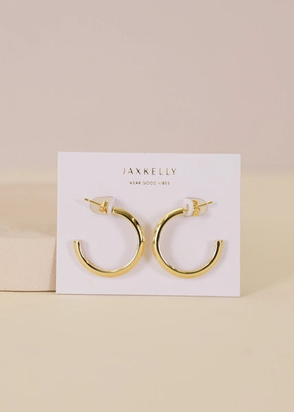 White Enamel Interior | Hoop Earrings