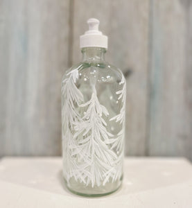 White Winter Tree - Hand Painted Soap/Lotion Bottle | CC Crafts