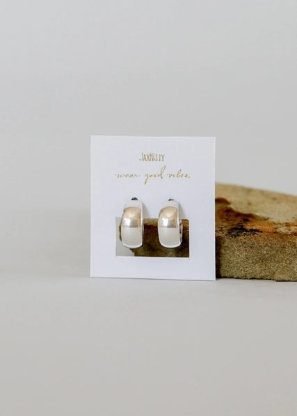 Wide | Silver Hoop Earring