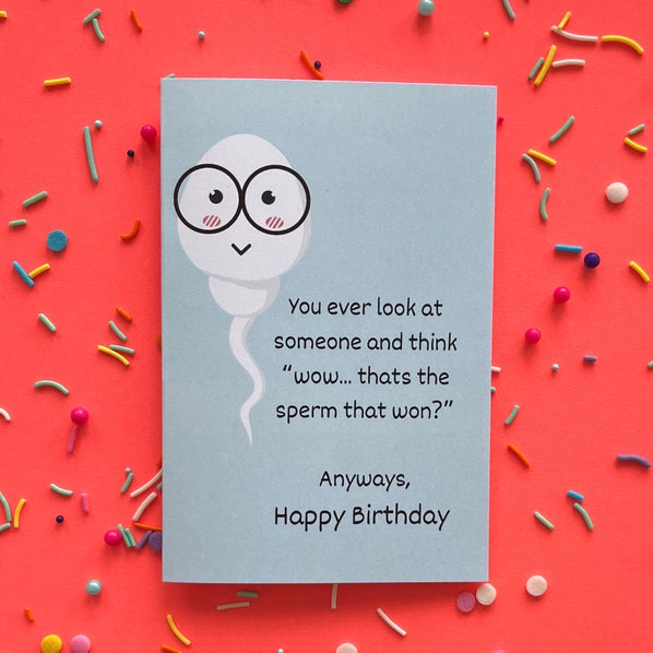 Winning Sperm - Greeting Card | Two Brits Print Co