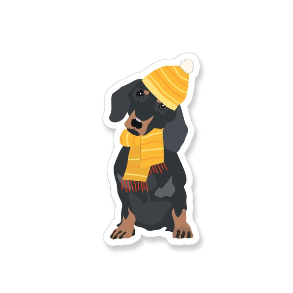 Winter Daschund | Sticker