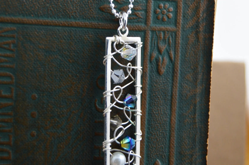Wire Woven Crystal Necklace