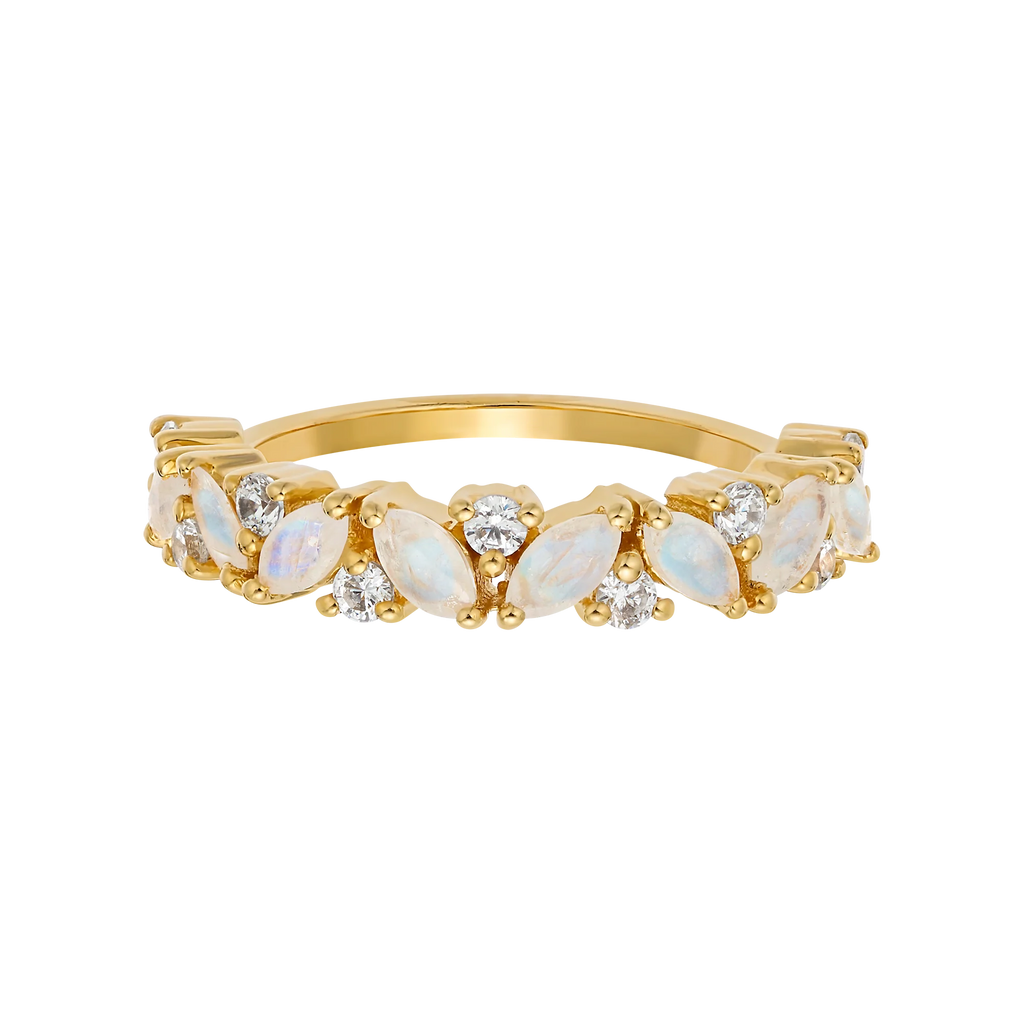 Woodland Dreams - Rainbow Moonstone & Diamond Ring | La Kaiser