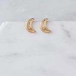 Zircon Moon Earrings | Mesa Blue