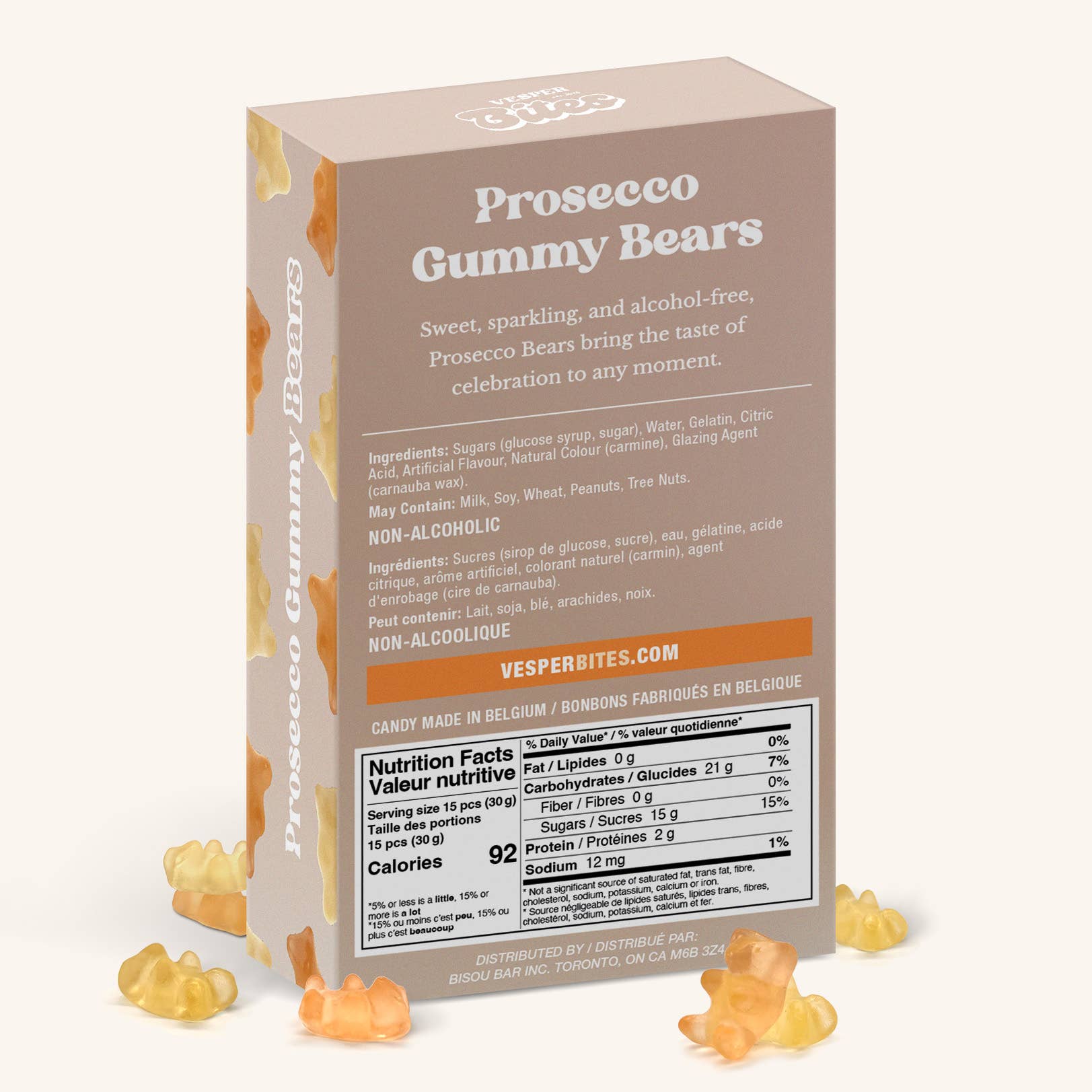 Prosecco Bear Gummies - Chewy Candies | Vesper Bites