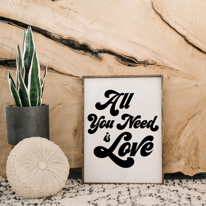 All You Need Is Love - Wood Sign | William Rae Designs