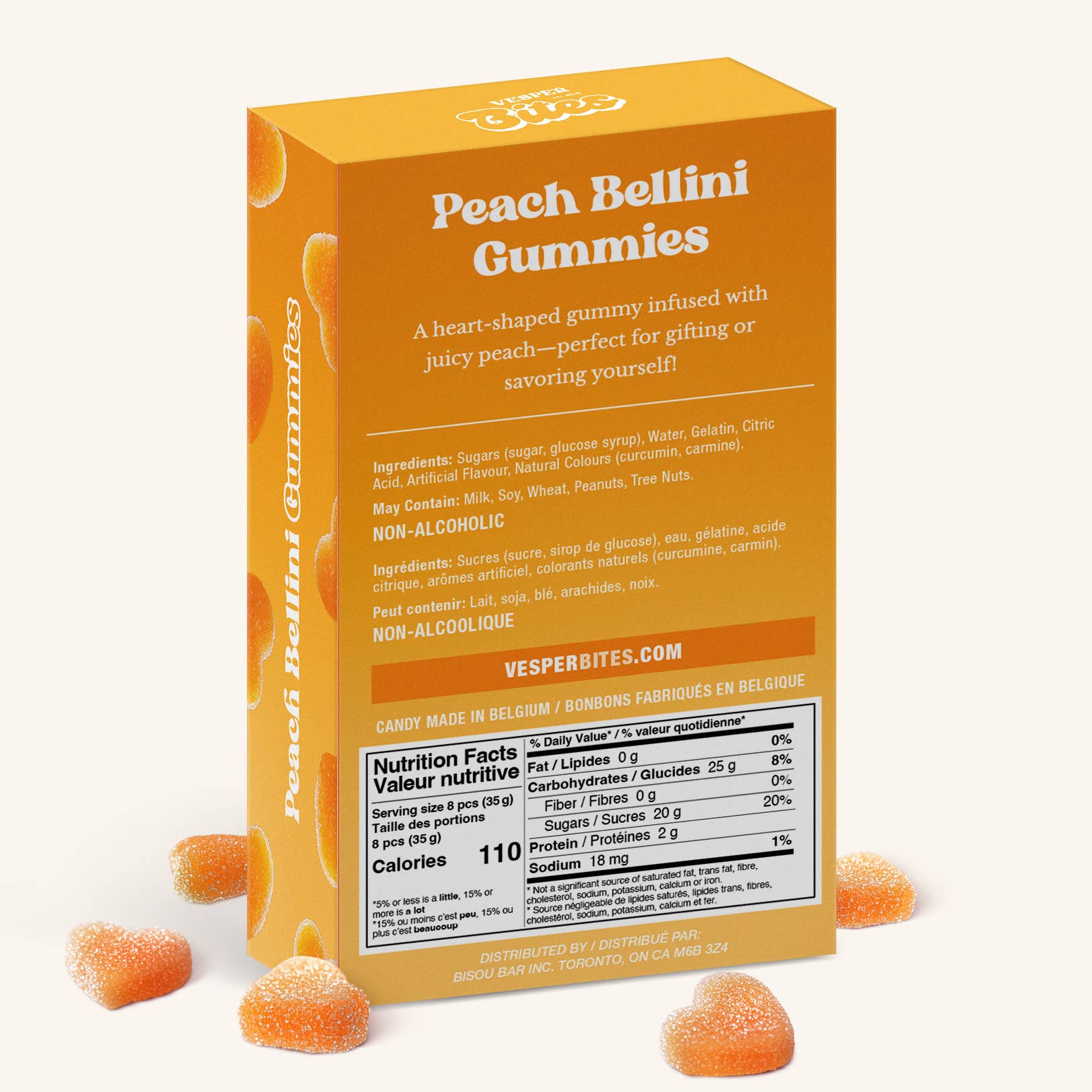 Peach Bellini Gummies - Chewy Candies | Vesper Bites