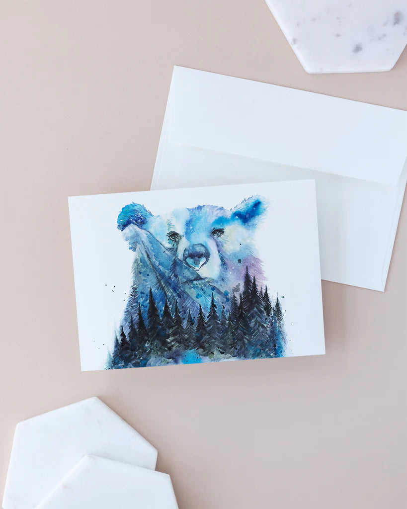 Aurora Bear | Watercolour Greeting Card