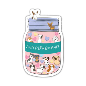 Dog Antidepressant - Sticker | The Playful Pineapple