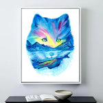 Arctic Fires - Polar Fox Watercolor Art Print | Elena Markelova