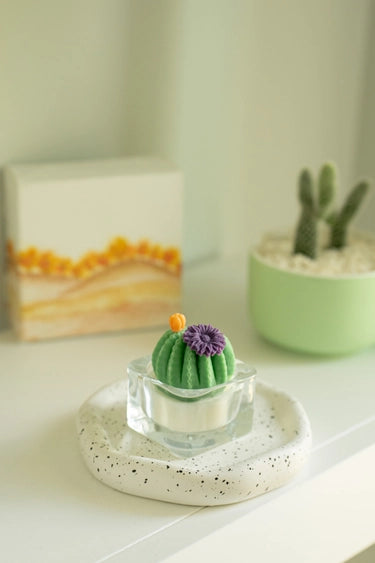 Barrel Cactus Tealight Candle | Zoet Studio
