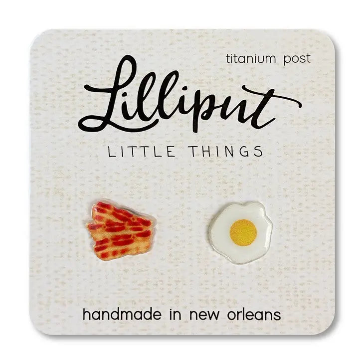 Bacon and Eggs Earrings | Lilliput Little Things