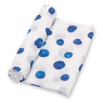 Blue Polka Dots - Swaddle Blanket | LollyBanks