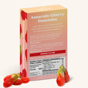 Amaretto Cherry Gummies - Chewy Candies | Vesper Bites