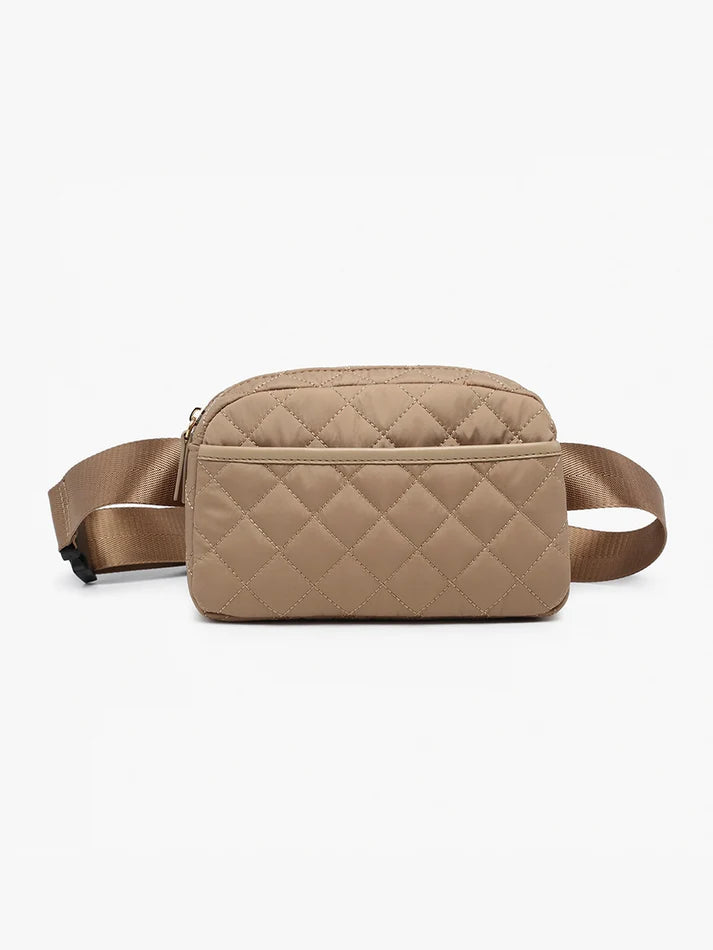 Caroline - Quilted Belt Bag with Front Pocket | Jen & Co