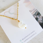 Crescent Moon Pearl - Necklace | Over The Moon