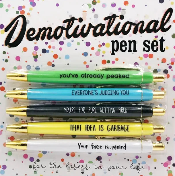 Demotivational Pen Set | Shop Fun Club