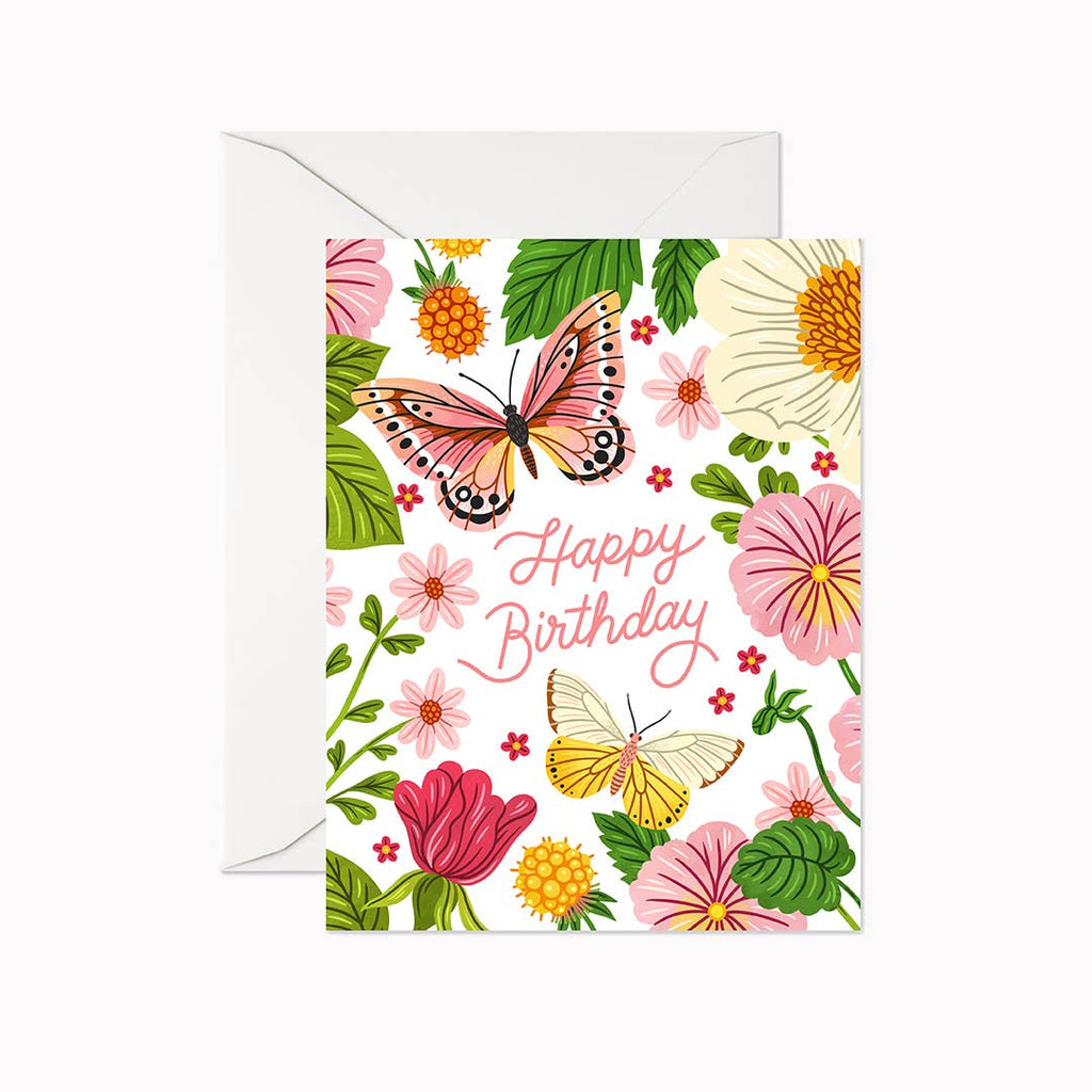 Happy Birthday Butterflies - Birthday Greeting Card | Linden Paper Co.