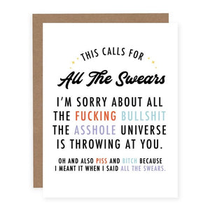 This Calls For All The Swears - Sympathy Card | Pretty By Her
